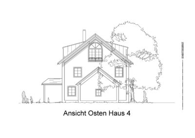 Gräfelfing, Radlbäckstr., Ansicht Osten Haus 4